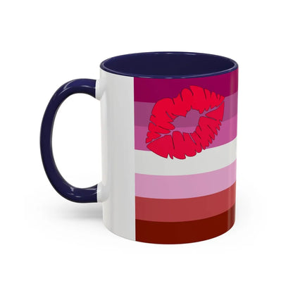 Lipstick lesbian Pride Flag - Accent Coffee Mug-Go Mug Yourself