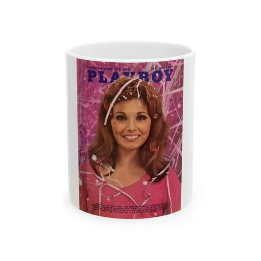 Victoria Vetri #160 - Victoria as Angela Dorian from Playboy Spread in May 1968 (Vintage Female Icon) White Coffee Mug-11oz-Go Mug Yourself