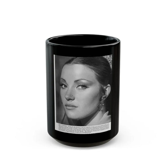 Jane Seymour #38 (Vintage Female Icon) Black Coffee Mug-15oz-Go Mug Yourself