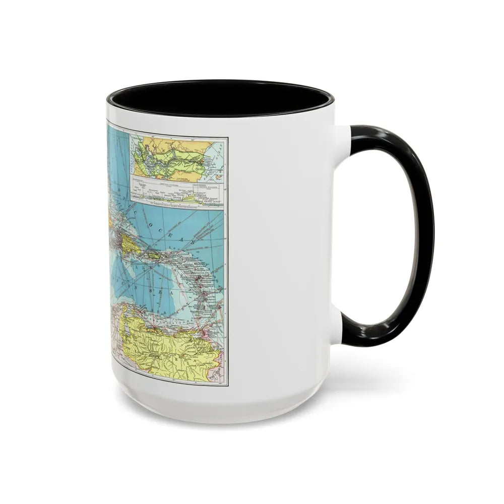 Central America (1913) (Map) Accent Coffee Mug-Go Mug Yourself