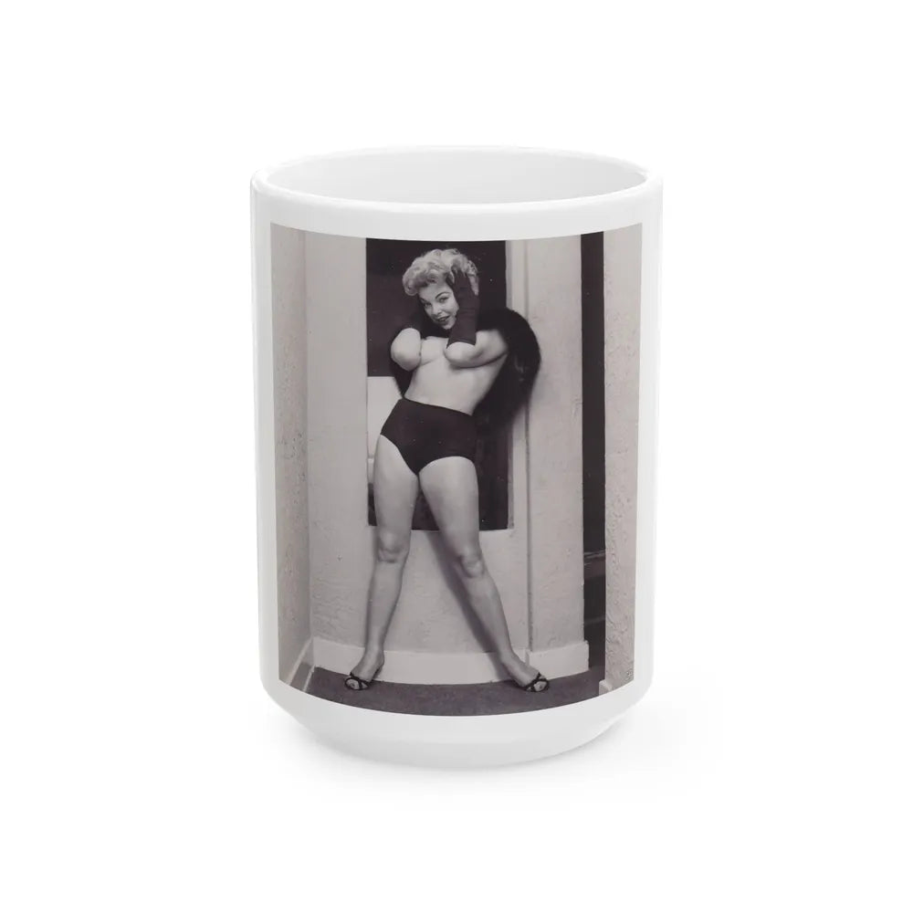 Barbara Nichols #535 (Vintage Female Icon) White Coffee Mug-15oz-Go Mug Yourself