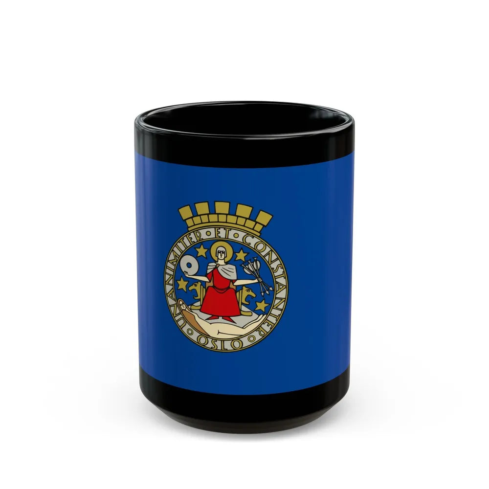 Flag of Oslo Oslo Norway - Black Coffee Mug-15oz-Go Mug Yourself