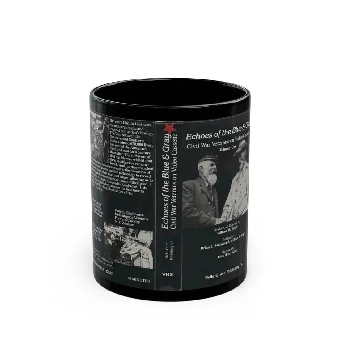 ECHOES OF BLUE AND GRAY (VHS COVER) - Black Coffee Mug 11oz - Go Mug Yourself