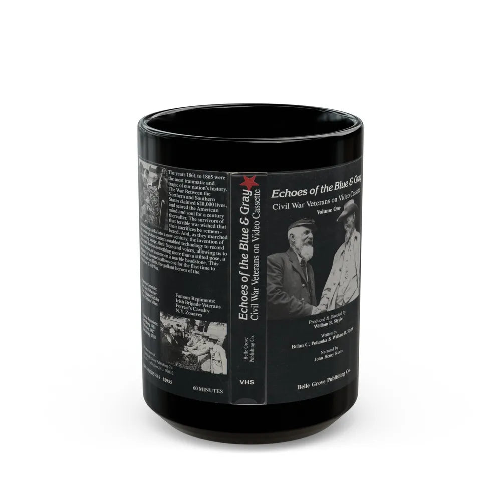 ECHOES OF BLUE AND GRAY (VHS COVER) - Black Coffee Mug-15oz-Go Mug Yourself