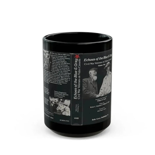 ECHOES OF BLUE AND GRAY (VHS COVER) - Black Coffee Mug 15oz - Go Mug Yourself