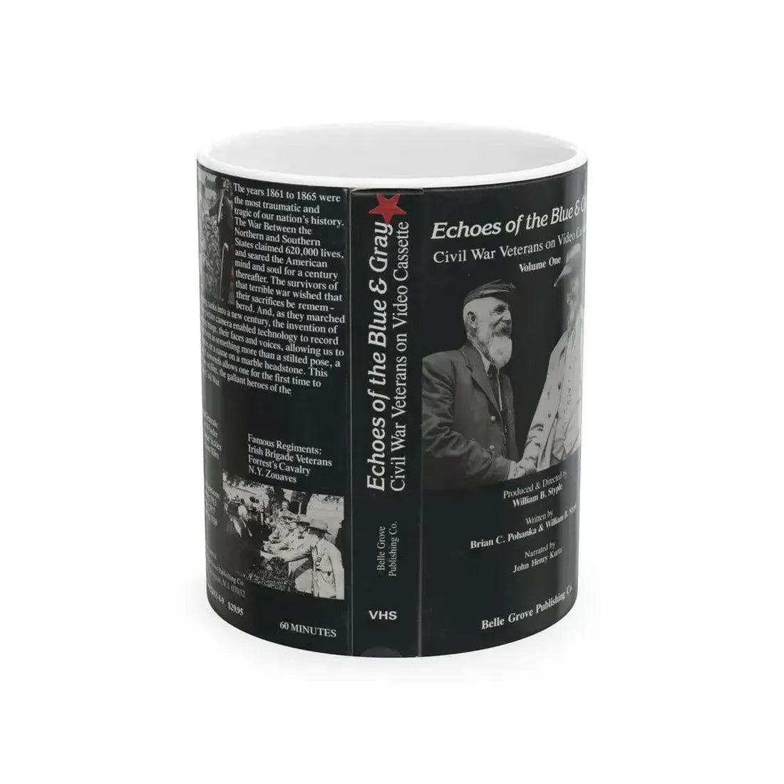 ECHOES OF BLUE AND GRAY (VHS COVER) - White Coffee Mug 11oz - Go Mug Yourself