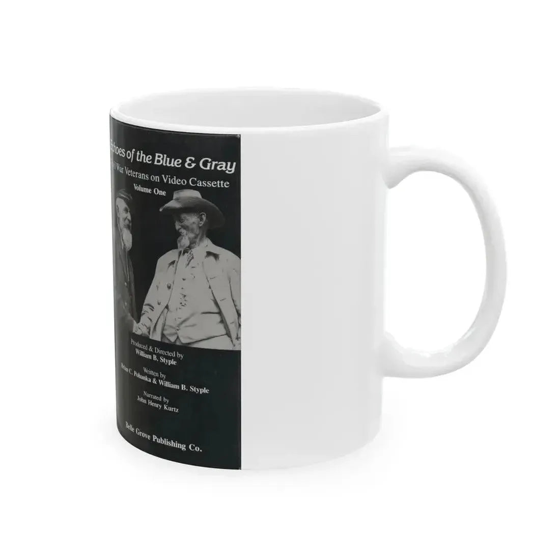 ECHOES OF BLUE AND GRAY (VHS COVER) - White Coffee Mug - Go Mug Yourself