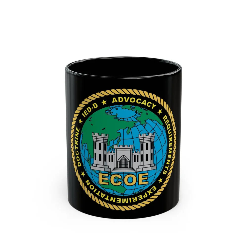 ECOE Engineer Center of Excellence (USMC) Black Coffee Mug-11oz-Go Mug Yourself