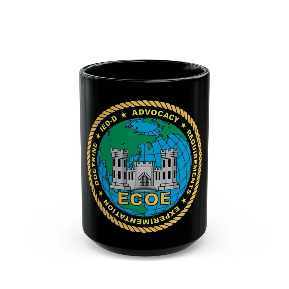 ECOE Engineer Center of Excellence (USMC) Black Coffee Mug-15oz-Go Mug Yourself