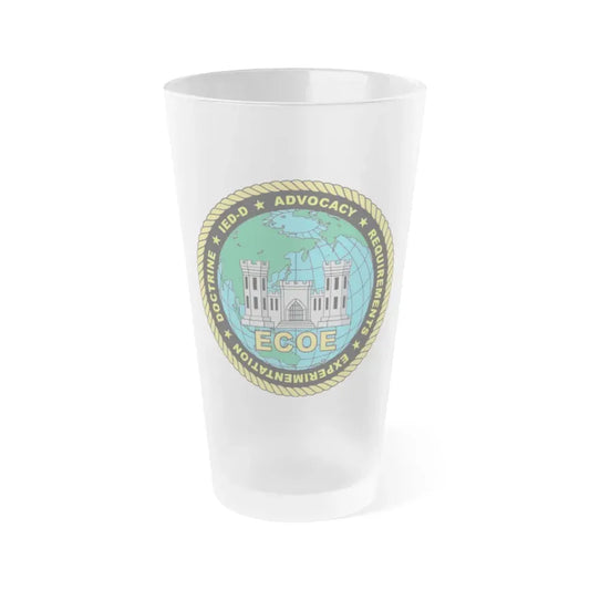 ECOE Engineer Center of Excellence (USMC) Frosted Pint Glass 16oz Default Title - Go Mug Yourself