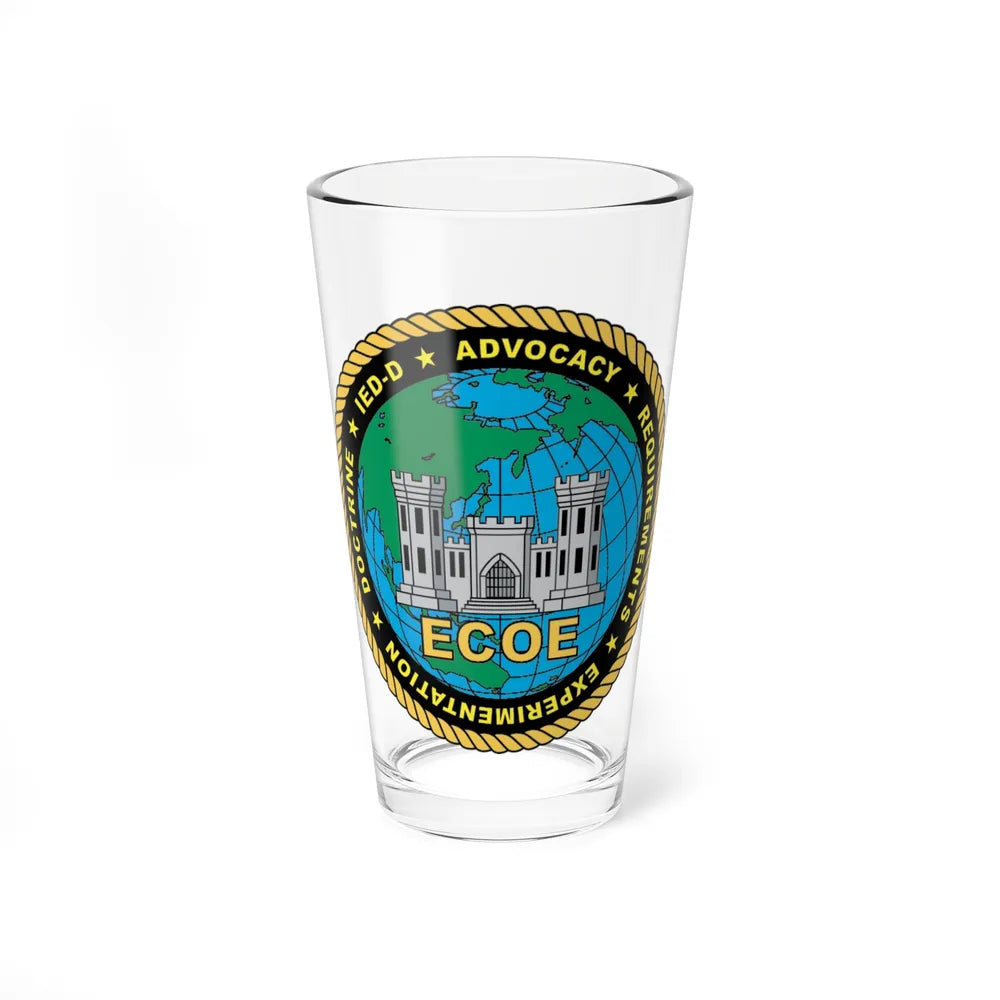 ECOE Engineer Center of Excellence (USMC) Pint Glass 16oz-16oz-Go Mug Yourself