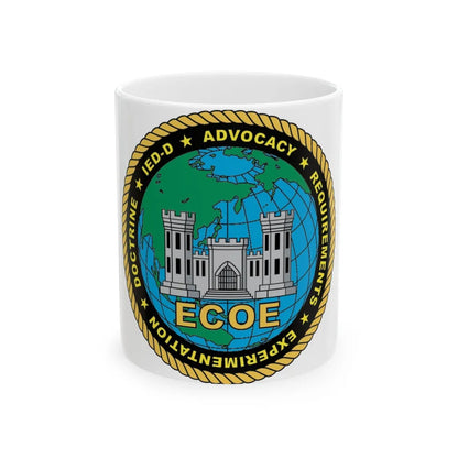 ECOE Engineer Center of Excellence (USMC) White Coffee Mug-11oz-Go Mug Yourself