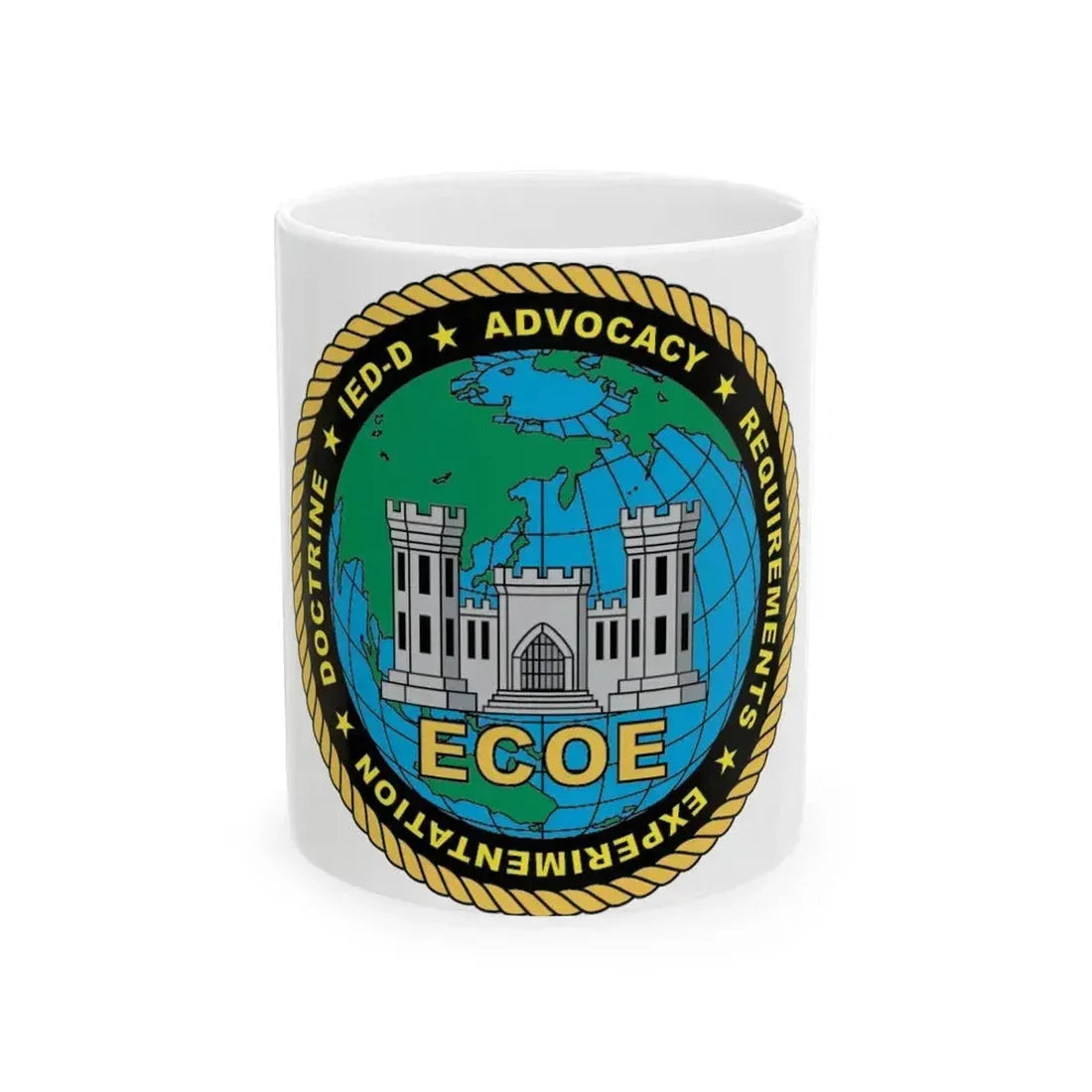 ECOE Engineer Center of Excellence (USMC) White Coffee Mug 11oz - Go Mug Yourself