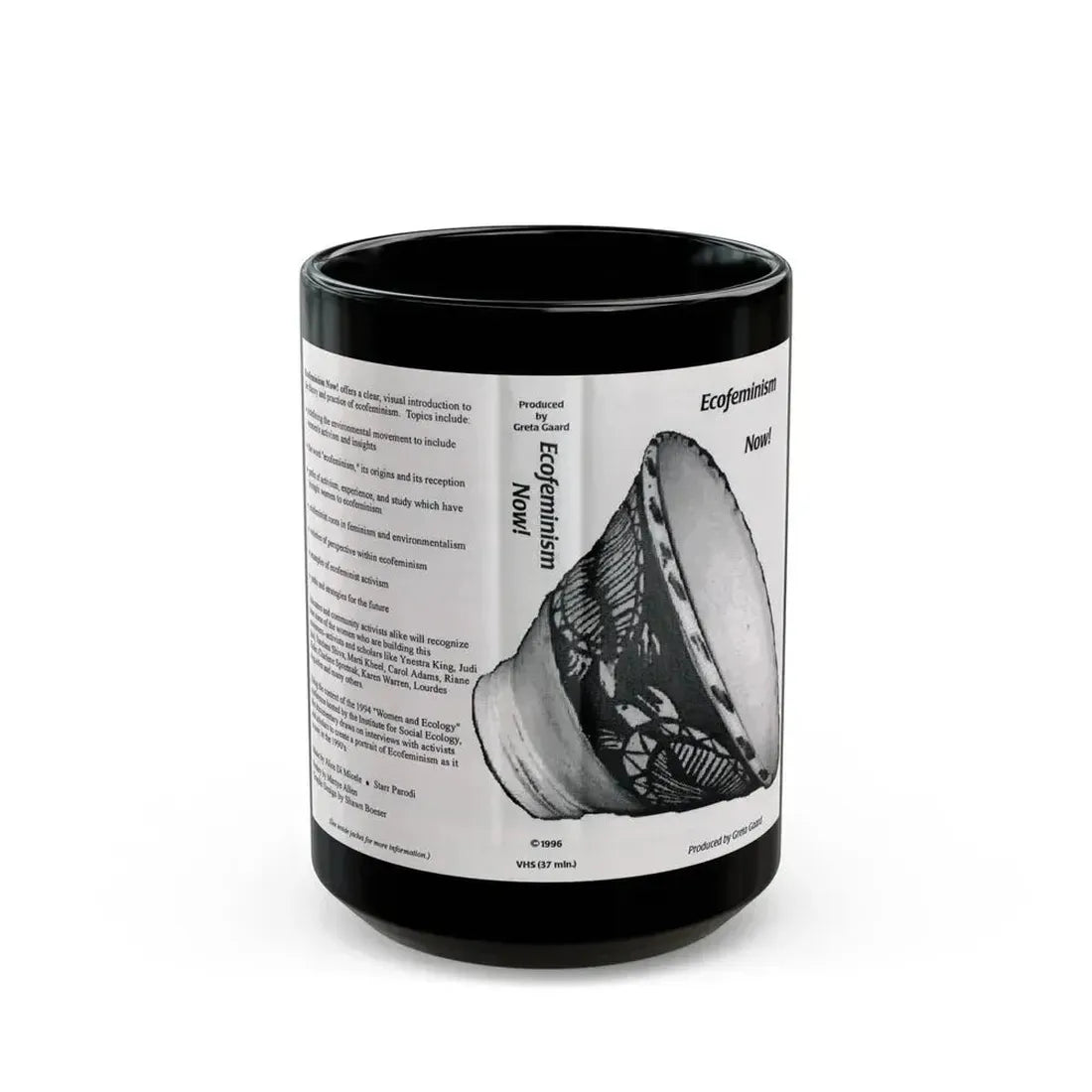 ECOFEMINISM NOW (VHS COVER) - Black Coffee Mug 15oz - Go Mug Yourself