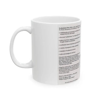 ECOFEMINISM NOW (VHS COVER) - White Coffee Mug - Go Mug Yourself