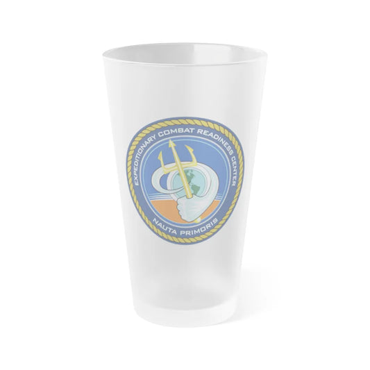 ECRC Nauta Primoris Expeditionary Combat Readiness (U.S. Navy) Frosted Pint Glass 16oz-Go Mug Yourself