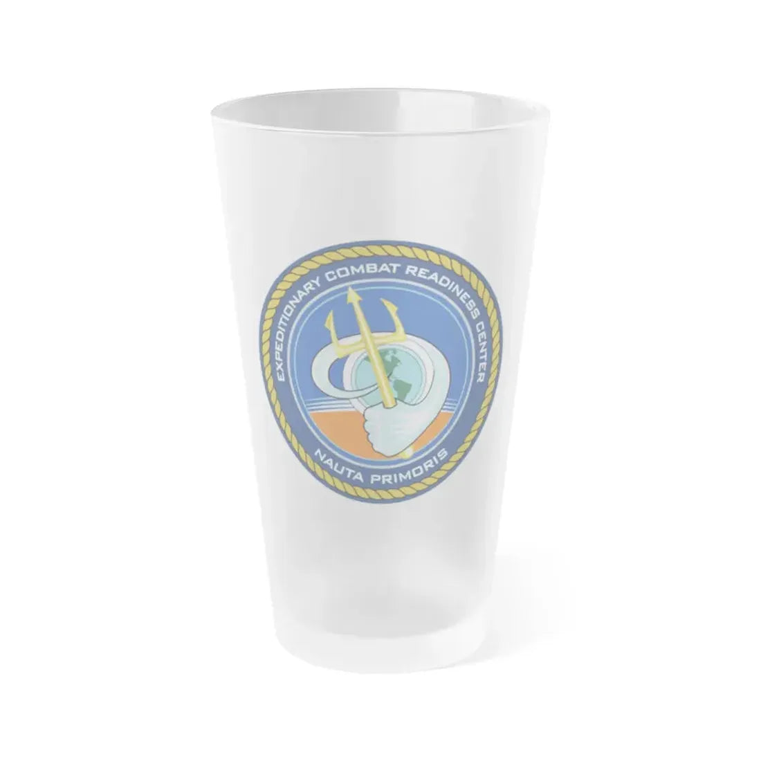 ECRC Nauta Primoris Expeditionary Combat Readiness (U.S. Navy) Frosted Pint Glass 16oz Default Title - Go Mug Yourself