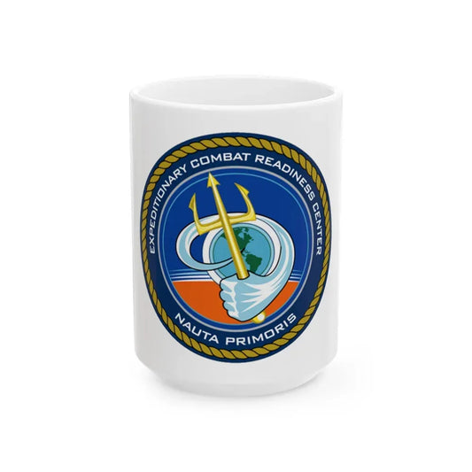 ECRC Nauta Primoris Expeditionary Combat Readiness (U.S. Navy) White Coffee Mug 15oz - Go Mug Yourself