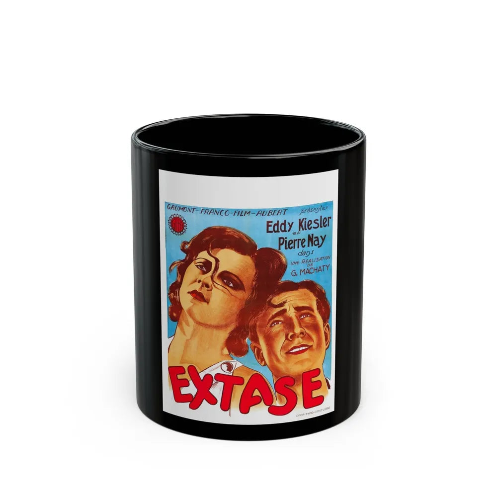 ECSTACY 1933 Movie Poster - Black Coffee Mug-11oz-Go Mug Yourself