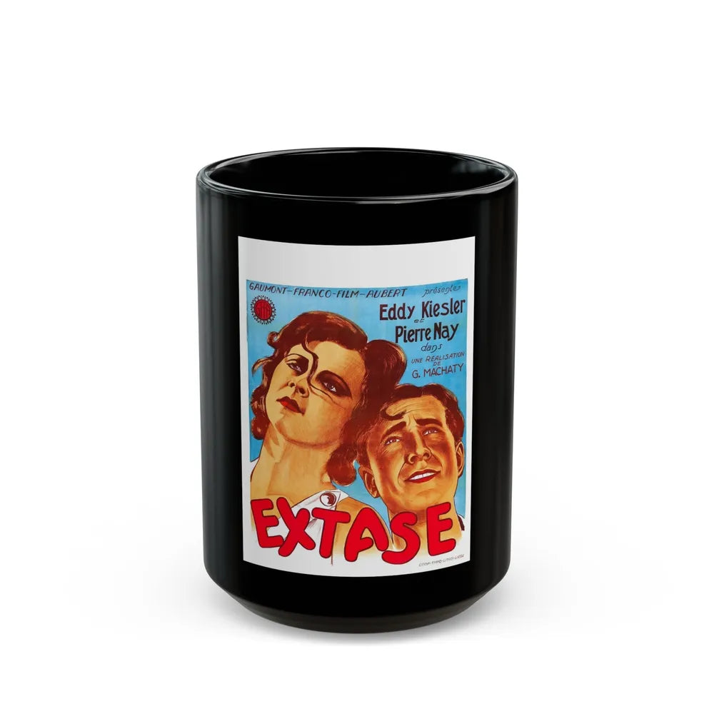 ECSTACY 1933 Movie Poster - Black Coffee Mug-15oz-Go Mug Yourself