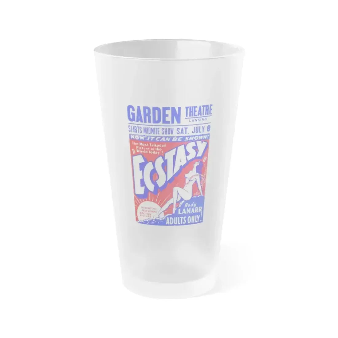 ECSTACY (2) 1933 Movie Poster - Frosted Pint Glass 16oz 16oz Frosted - Go Mug Yourself