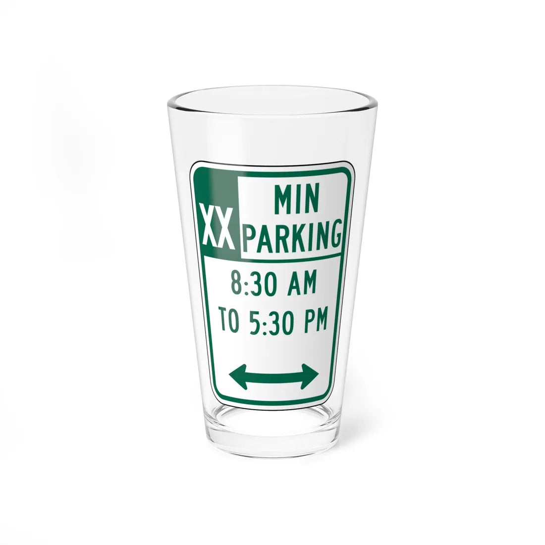 ED ARANG 830 AM 10 530 PM Delaware R7-108-DE1 (Delaware) (Road Sign) Pint Glass 16oz 16oz - Go Mug Yourself