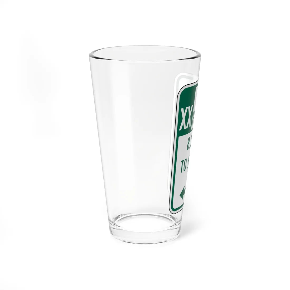 ED ARANG 830 AM 10 530 PM Delaware R7-108-DE1 (Delaware) (Road Sign) Pint Glass 16oz - Go Mug Yourself