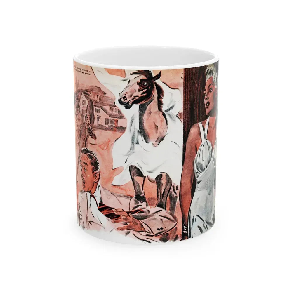 Ed holds a seance, Liberty magazine, March 1, 1941 - White Coffee Mug 11oz - Go Mug Yourself