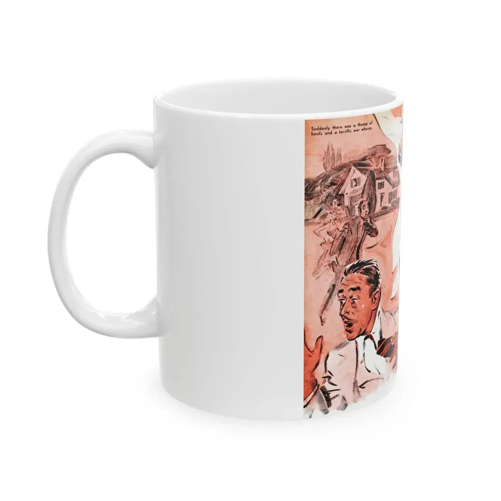 Ed holds a seance, Liberty magazine, March 1, 1941 - White Coffee Mug - Go Mug Yourself