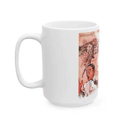 Ed holds a seance, Liberty magazine, March 1, 1941 - White Coffee Mug - Go Mug Yourself
