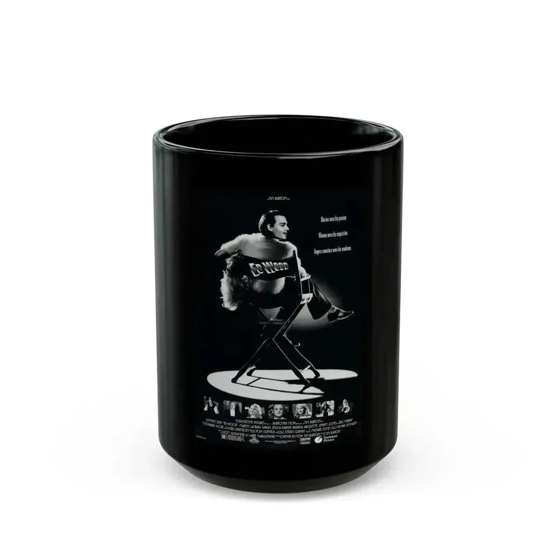 ED WOOD 1994 Movie Poster - Black Coffee Mug 15oz - Go Mug Yourself