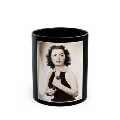 Faith Domergue #136 (Vintage Female Icon) Black Coffee Mug-11oz-Go Mug Yourself