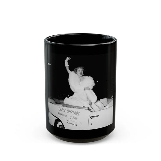 Carol Ohmart #43 (Vintage Female Icon) Black Coffee Mug-11oz-Go Mug Yourself