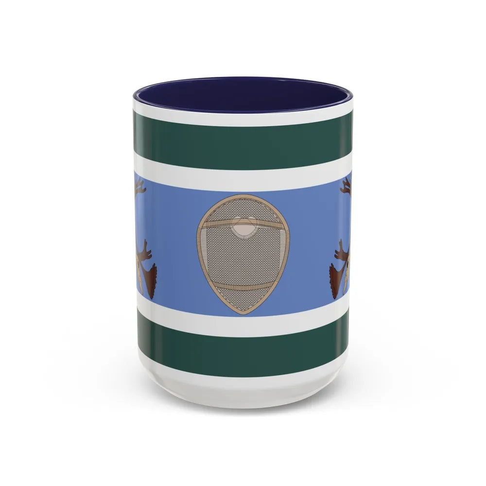 Innu Nation Flag - Accent Coffee Mug-15oz-Navy-Go Mug Yourself