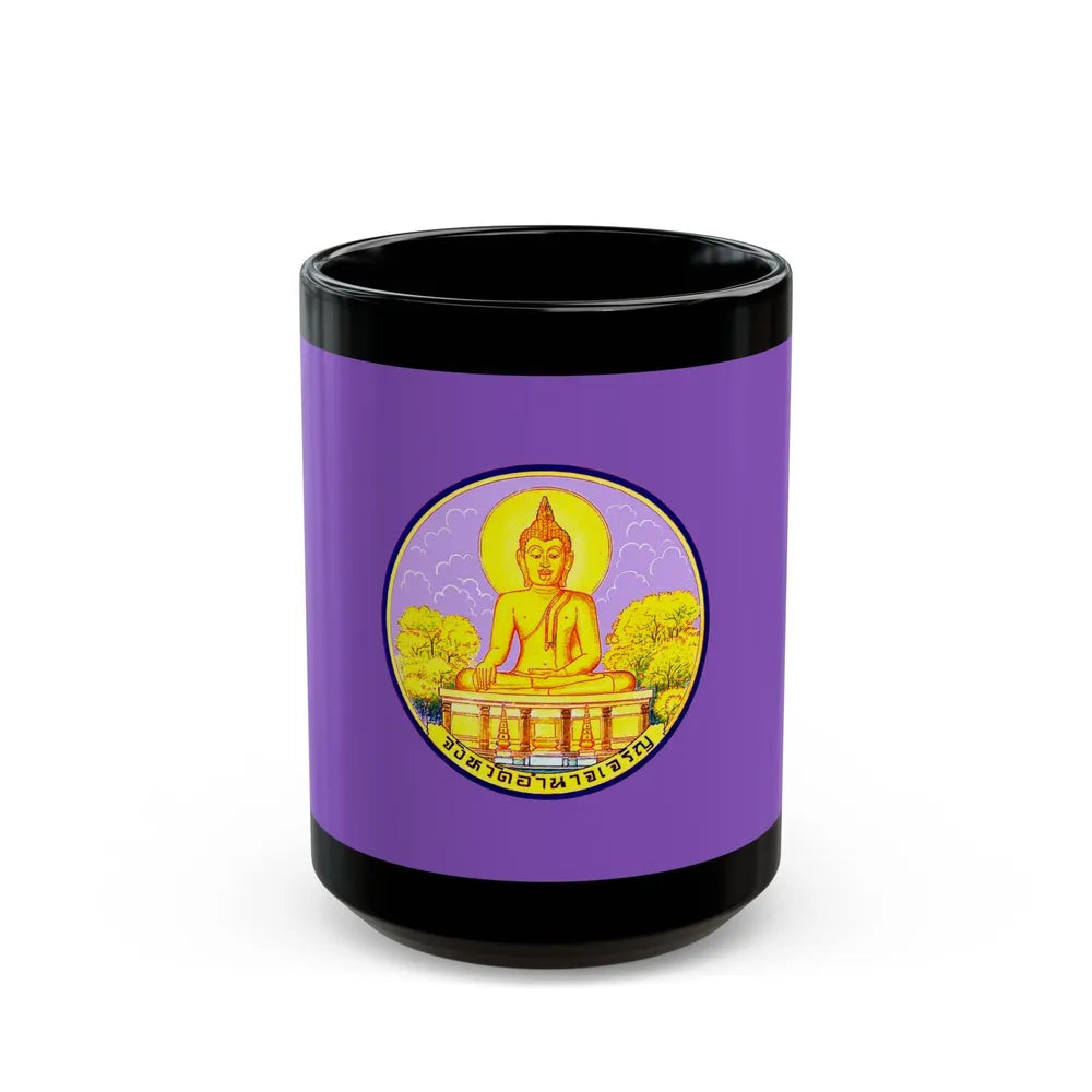 Flag of Amnat Charoen Province Thailand - Black Coffee Mug-15oz-Go Mug Yourself