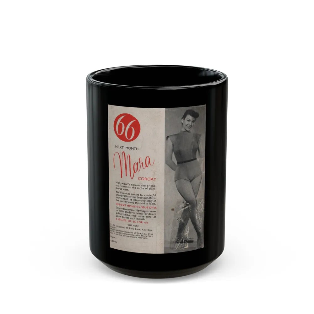 Kim Novak #170 - Scanned Mag. 66 Photos (Vintage Female Icon) Black Coffee Mug-15oz-Go Mug Yourself