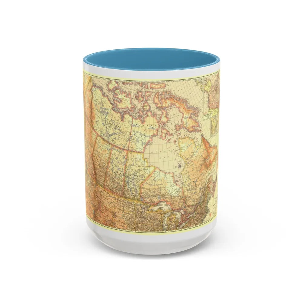 Canada (1936) (Map) Accent Coffee Mug-15oz-Light Blue-Go Mug Yourself