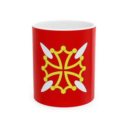 Flag of Haute Garonne France 2 - White Coffee Mug-11oz-Go Mug Yourself