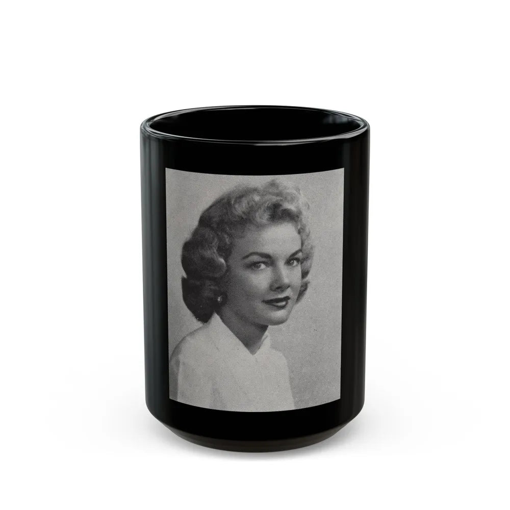 Leslie Parrish #167 (Vintage Female Icon) Black Coffee Mug-15oz-Go Mug Yourself