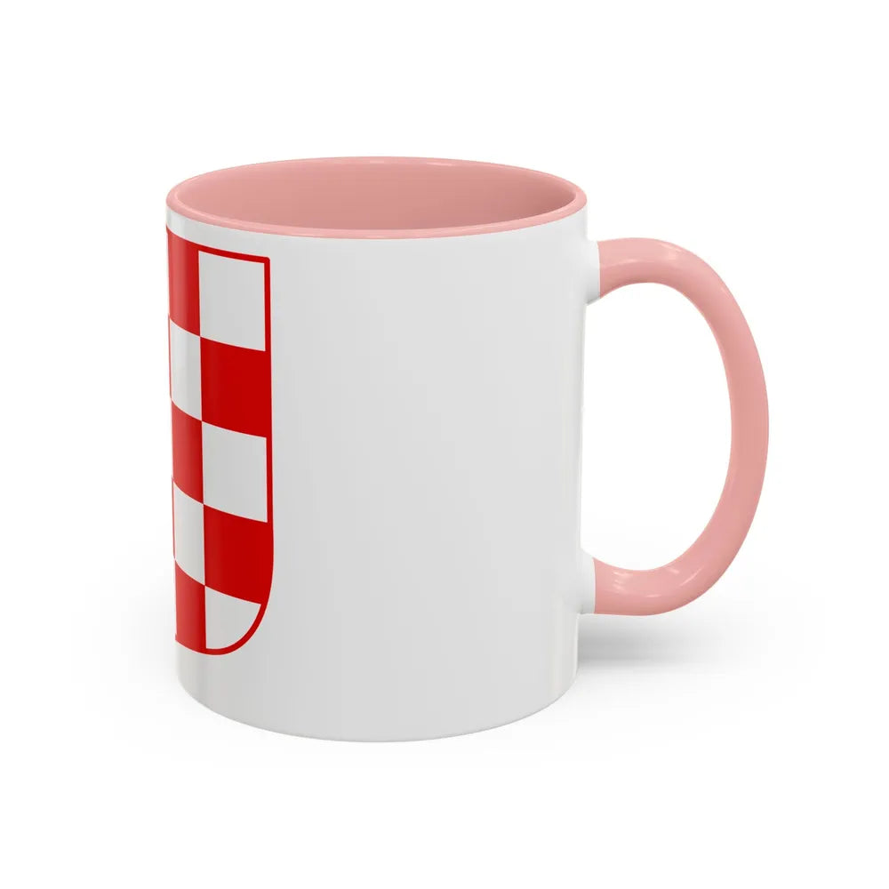 Coat of arms of Croatia (white chequy) - Accent Coffee Mug-Go Mug Yourself