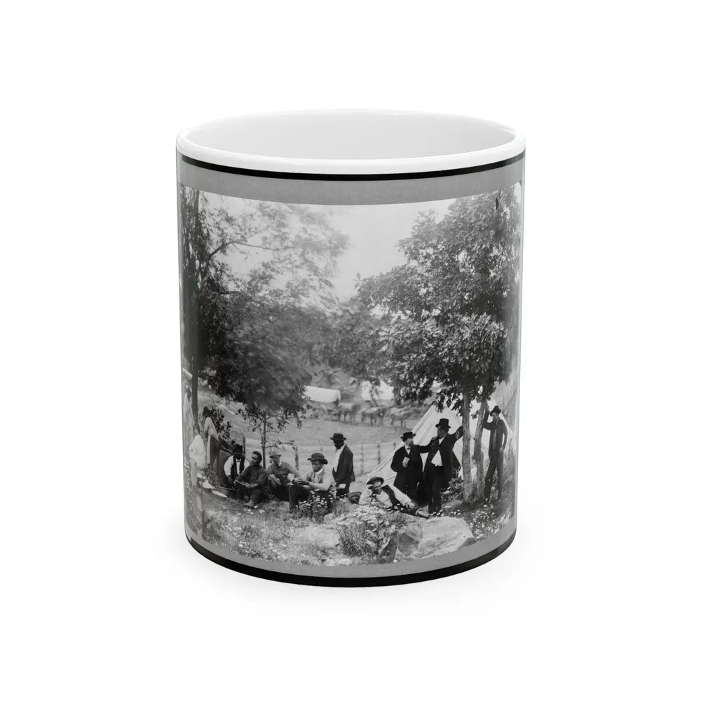 Gettysburg Camp Of Captain Huft (U.S. Civil War) White Coffee Mug-11oz-Go Mug Yourself