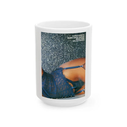 Linda Blair #212 - Italian Playboy Mag. '83 (Vintage Female Icon) White Coffee Mug-15oz-Go Mug Yourself