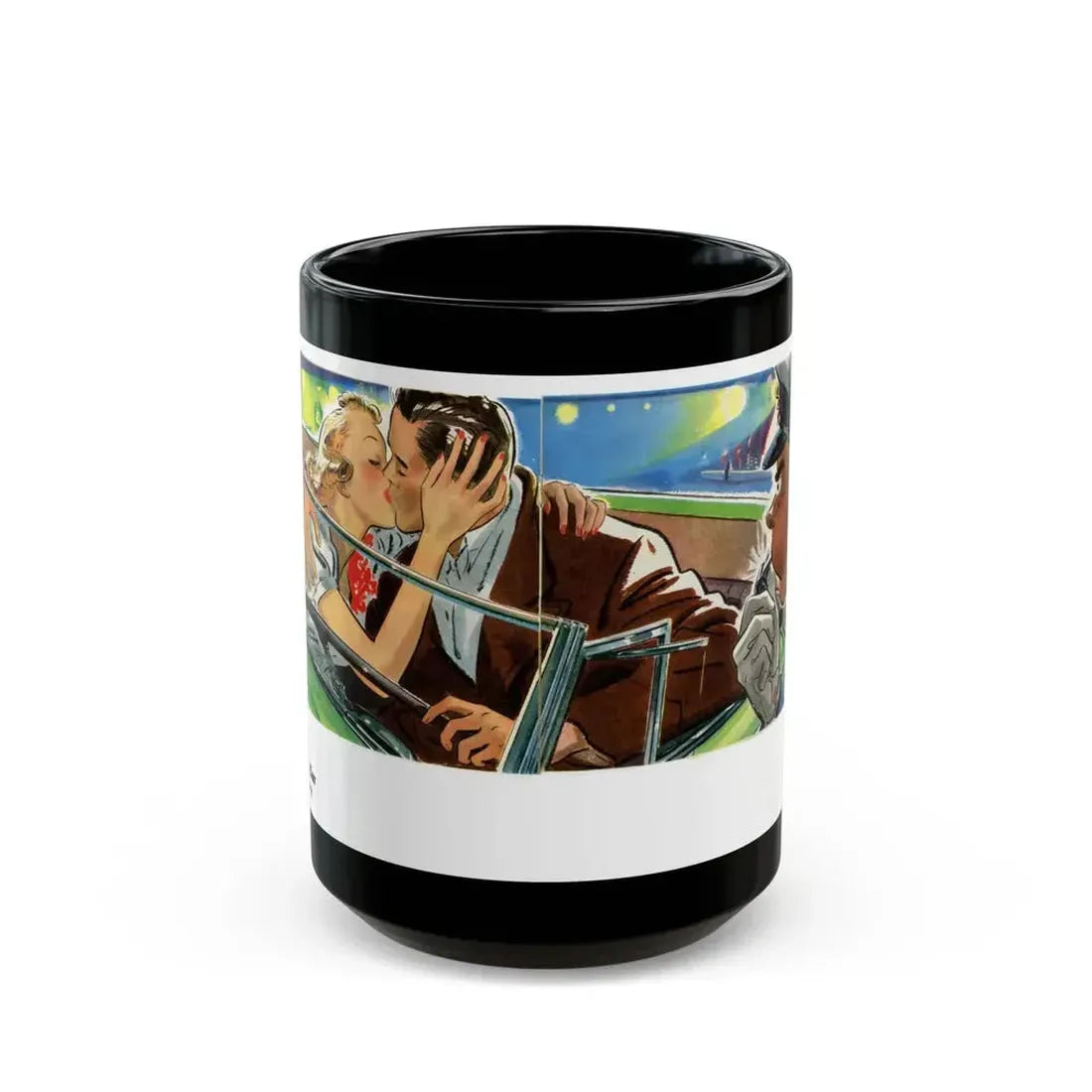 Eddie Buys A Car, 1939 - Black Coffee Mug 15oz - Go Mug Yourself