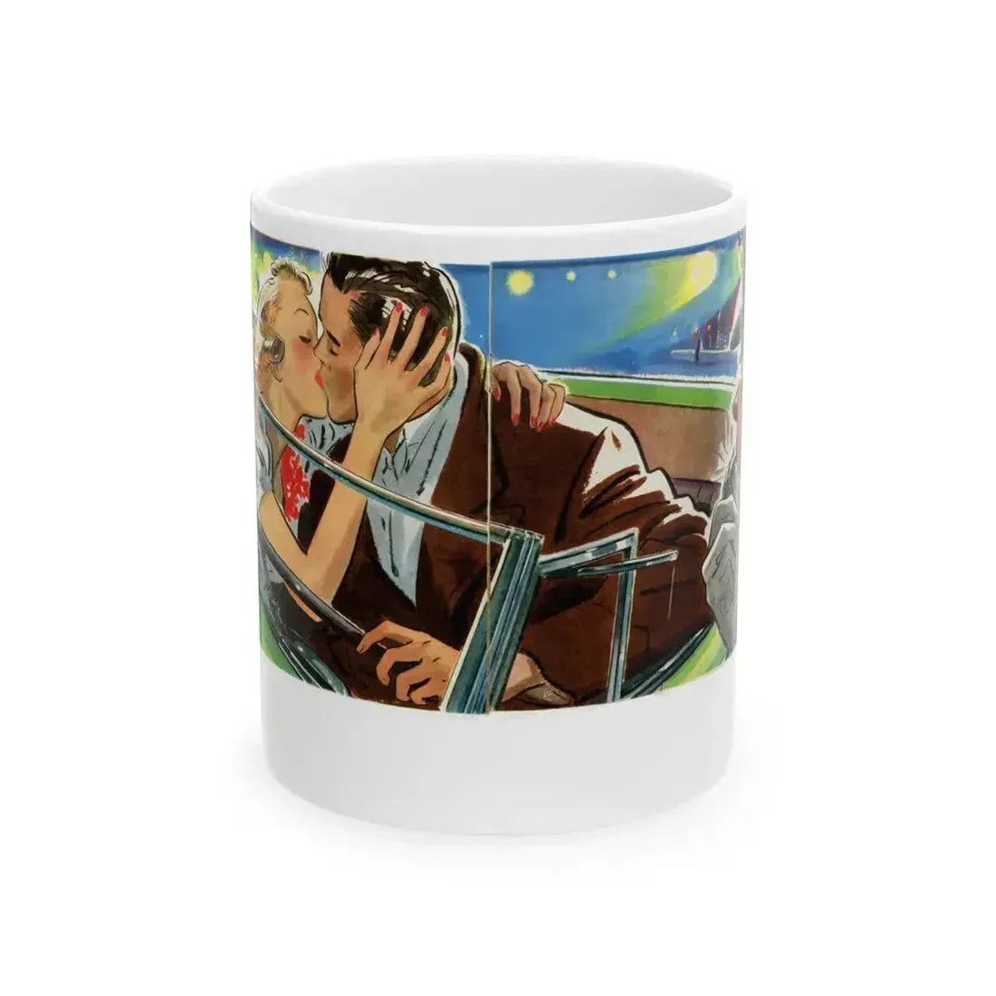 Eddie Buys A Car, 1939 - White Coffee Mug 11oz - Go Mug Yourself