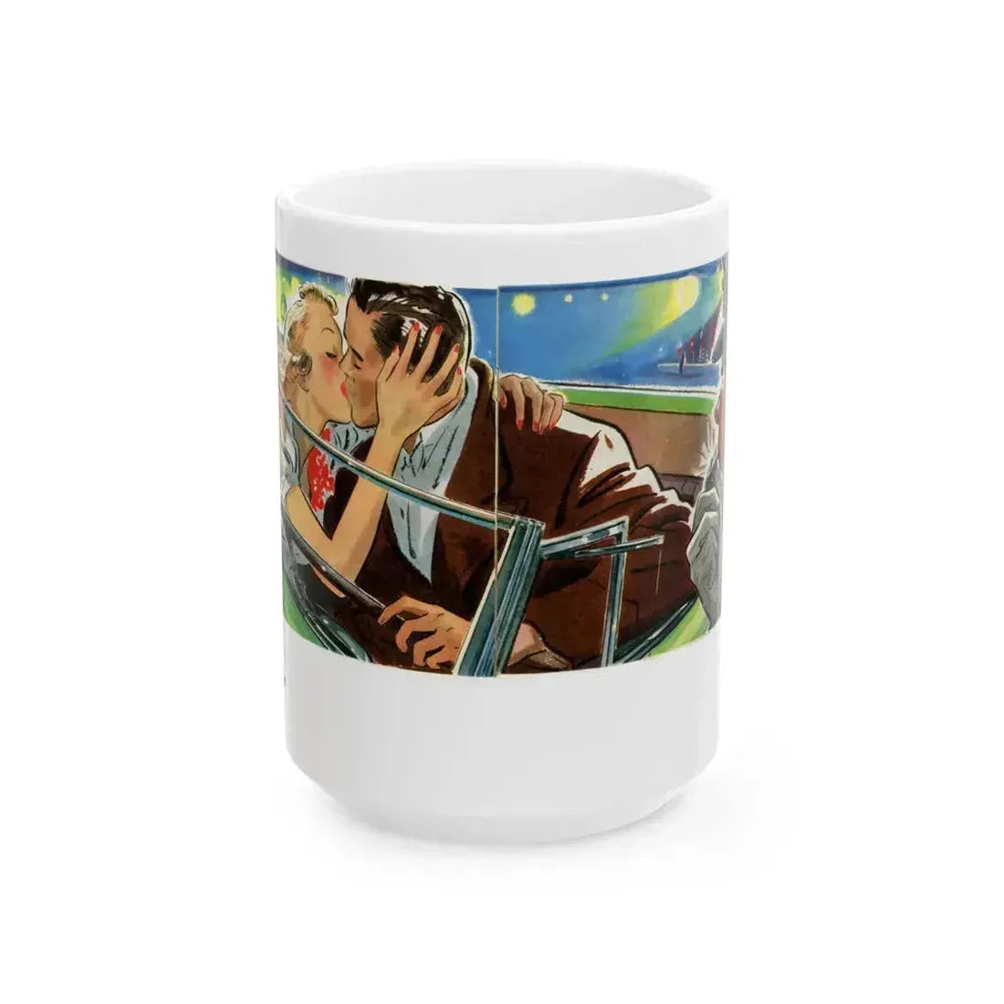 Eddie Buys A Car, 1939 - White Coffee Mug 15oz - Go Mug Yourself