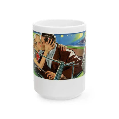 Eddie Buys A Car, 1939 - White Coffee Mug 15oz - Go Mug Yourself