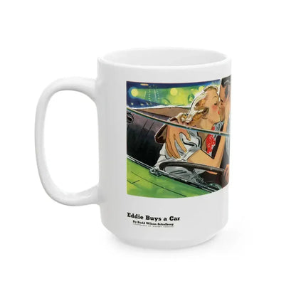 Eddie Buys A Car, 1939 - White Coffee Mug - Go Mug Yourself