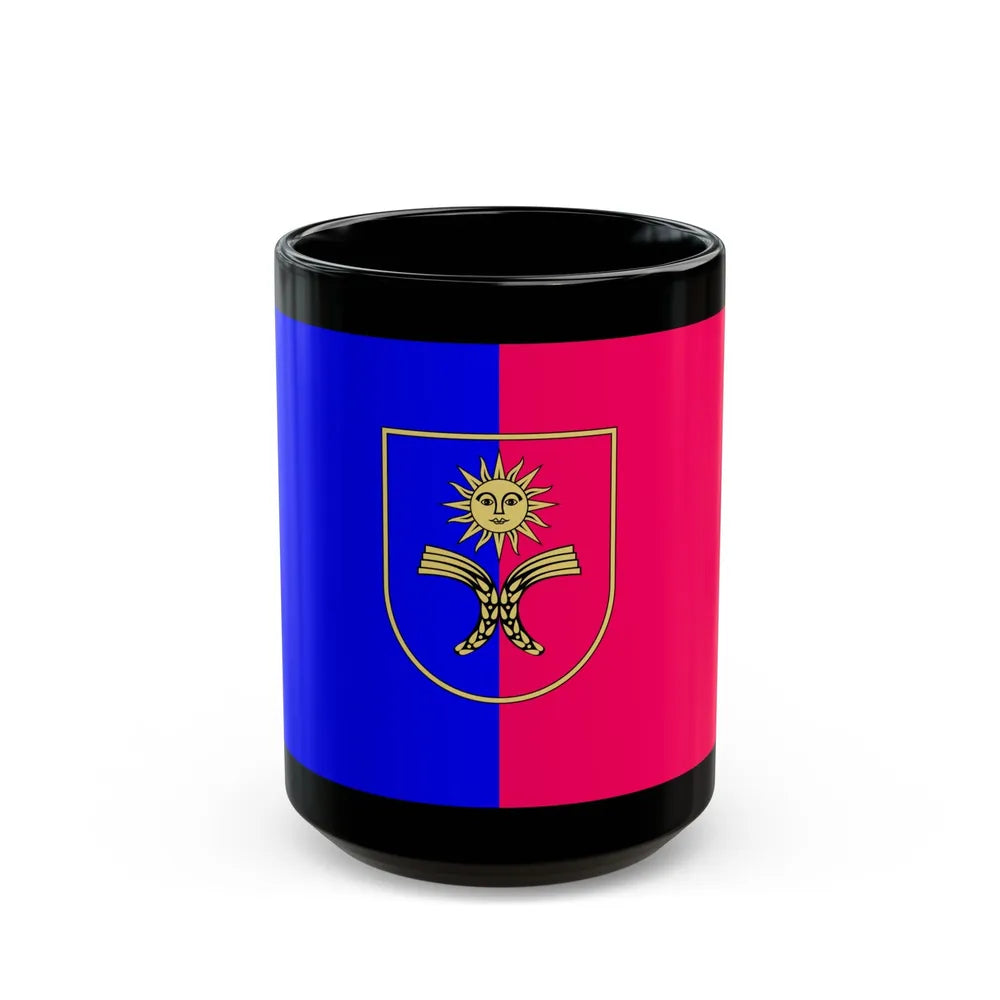 Flag of Khmelnytskyi Oblast Ukraine - Black Coffee Mug-15oz-Go Mug Yourself