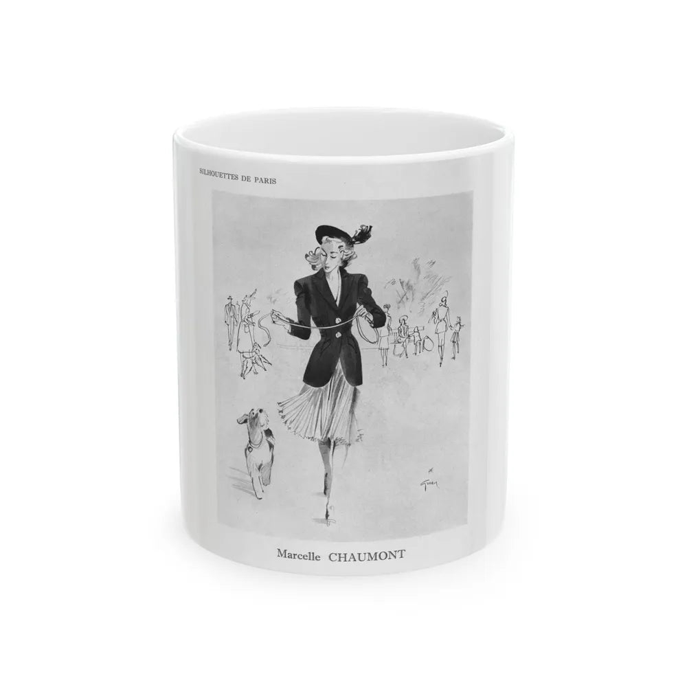 From the Jaye Oliver Archives, Marcelle Chaumont, 1945 - White Coffee Mug-11oz-Go Mug Yourself