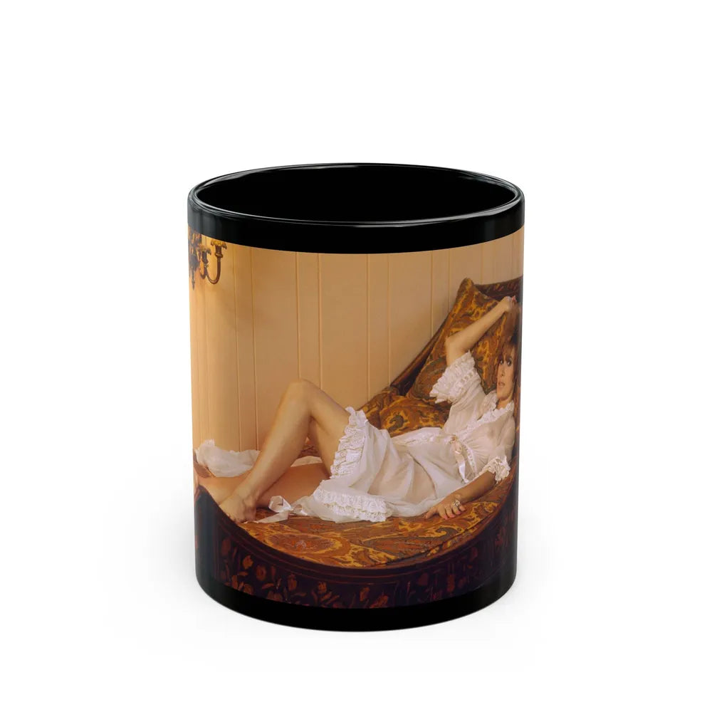 Jill St. John #163 (Vintage Female Icon) Black Coffee Mug-11oz-Go Mug Yourself